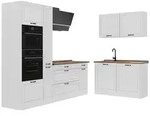 Vicco Eckk&uuml;che, Wei&szlig;, Wei&szlig;, Holzwerkstoff, Formgebogen, 230x206.8x60 cm,...