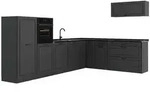 Vicco Eckk&uuml;che, Anthrazit, Anthrazit, Holzwerkstoff, Rechteckig, 327x143x60 cm,