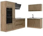 Vicco Eckk&uuml;che, Eiche Artisan, Honigeiche, Holzwerkstoff, Formgebogen,...