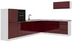 Vicco Eckk&uuml;che, Rot, Wei&szlig;, Holzwerkstoff, Rechteckig, 327x143x60 cm, K&uuml;chen,