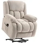 Homcom Aufstehsessel, Beige, Holz, 1-Sitzer, F&uuml;llung: Schaumstoff,Taschenfederkern,