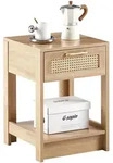 Modfu Nachttisch, Natur, Holzwerkstoff, 40x55x40 cm, Schlafzimmer, Nachttische