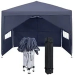 Faltpavillon, Anthrazit, Textil, 300x260x300 cm, Sonnenschutz & Sichtschutz,