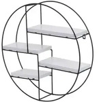 Berlinlodge Wandregal, Wei&szlig;, Metall, 45x45x11 cm, Wohnzimmer, Regale, Wandregale