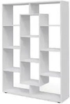 Vicco Raumteiler, Wei&szlig;, Holzwerkstoff, 11 F&auml;cher, Rechteckig, 107.2x143x29 cm,