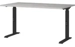 Kadima Design Schreibtisch, Beige, Metall, Rechteckig, 80x91x140 cm, Arbeitszimmer,