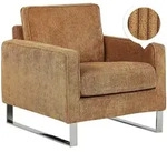 Beliani Sessel, Braun, Metall, 1-Sitzer, 76x82x82 cm, Wohnzimmer, Sessel,