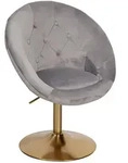 Kadima Design Loungesessel, Grau, Metall, S&auml;ule, 67x100x62 cm, Wohnzimmer, Sessel,