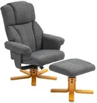 Homcom Relaxsessel, Dunkelgrau, Textil, 80x104x79 cm, Wohnzimmer, Sessel, Relaxsessel
