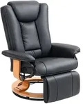 Homcom Relaxsessel, Schwarz, Holzwerkstoff, Nachbildung, F&uuml;llung: Schaumstoff,