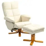 Homcom Relaxsessel, Creme, Kunststoff, F&uuml;llung: Schaumstoff, einzeln stellbar,