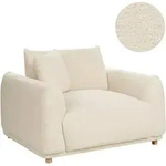 Beliani Sessel, Wei&szlig;, Textil, 120x81x104 cm, Wohnzimmer, Sessel, Polstersessel