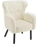 tectake Sessel, Creme, Schwarz, Kunststoff, 72x92x71 cm, Wohnzimmer, Sessel,