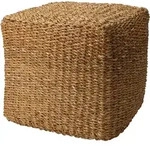 Hocker, Braun, Naturmaterialien, 45x41.5x45 cm, Wohnzimmer, Hocker, Sitzhocker