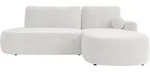 Mirjan24 Ecksofa, Creme, Kunststoff, 5-Sitzer, Ottomane rechts,L-Form, 274x174...