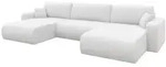 Altdecor Wohnlandschaft, Wei&szlig;, Kunststoff, 4-Sitzer, U-Form, 377x88x193 cm,