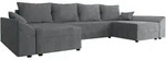 Mirjan24 Wohnlandschaft, Grau, Kunststoff, 6-Sitzer, U-Form,Rechteckig,...