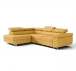 Fun M&ouml;bel Ecksofa, Gelb, Textil, Ottomane links, 275x202 cm, Wohnzimmer, Sofas &