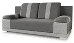 Schlafsofa, Grau, Kunststoff, 3-Sitzer, Rechteckig, 195x87x85 cm, Wohnzimmer,...