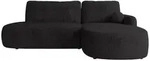 Mirjan24 Ecksofa, Schwarz, Kunststoff, 5-Sitzer, Ottomane rechts,L-Form,...