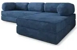 Masseno Ecksofa, Blau, Textil, 4-Sitzer, L-Form, 270x160 cm, Wohnzimmer, Sofas &