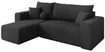 Altdecor Ecksofa, Anthrazit, Kunststoff, 3-Sitzer, L-Form, 249x139 cm, Wohnzimmer,