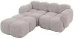 Altdecor Ecksofa, Hellgrau, Kunststoff, 2-Sitzer, 214x205 cm, Wohnzimmer, Sofas...