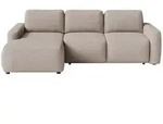 Selsey Ecksofa, Beige, Kunststoff, 3-Sitzer, Ottomane links,L-Form, 238x164 cm,