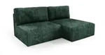 Fun M&ouml;bel Ecksofa, Gr&uuml;n, Textil, Ottomane rechts, 210x149 cm, Wohnzimmer,...