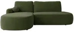 Mirjan24 Ecksofa, Gr&uuml;n, Kunststoff, 5-Sitzer, Ottomane links,L-Form, 274x174...