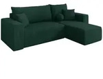 Altdecor Ecksofa, Gr&uuml;n, Kunststoff, 3-Sitzer, L-Form, 249x139 cm, Wohnzimmer, Sofas