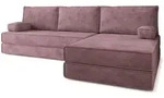 Masseno Ecksofa, Lila, Textil, 4-Sitzer, L-Form, 270x160 cm, Wohnzimmer, Sofas &