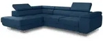 Sofnet Ecksofa, Blau, Textil, 5-Sitzer, Ottomane links,Rechteckig, 273x203 cm,