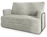 Masseno Bettsofa, Hellgrau, Textil, 2-Sitzer, 140x86x60 cm, Wohnzimmer, Sofas &