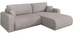 Altdecor Ecksofa, Hellgrau, Kunststoff, 3-Sitzer, L-Form, 276x193 cm, Wohnzimmer,