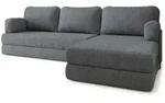 Masseno Ecksofa, Grau, Textil, 4-Sitzer, L-Form, 270x160 cm, Wohnzimmer, Sofas &