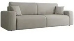 Mirjan24 Schlafsofa, Hellgrau, Kunststoff, 3-Sitzer, Rechteckig, 245x82x92 cm,