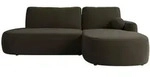 Mirjan24 Ecksofa, Dunkelbraun, Kunststoff, 5-Sitzer, Ottomane rechts,L-Form,...