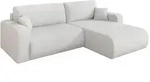 Altdecor Ecksofa, Wei&szlig;, Kunststoff, 3-Sitzer, L-Form, 276x193 cm, Wohnzimmer, Sofas