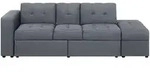 Beliani 3-Sitzer-Schlafsofa, Grau, Textil, 210x71x94 cm, Wohnzimmer, Sofas &...