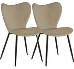 CLP Esszimmerstuhl, Taupe, Metall, 50x80x58 cm, Esszimmer, St&uuml;hle,...