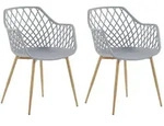 Beliani Esszimmerstuhl, Grau, Metall, 1-Sitzer, 50x86x51 cm, Esszimmer, St&uuml;hle,