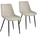 tectake Stuhl, Creme, Textil, Pappel, 48x82.5x59 cm, Esszimmer, St&uuml;hle,