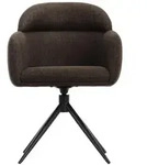 Massivmoebel24 Stuhl, Dunkelbraun, Kunststoff, Echtholz, 63x87x64 cm, Esszimmer,