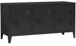 [en.casa] Sideboard, Schwarz, Metall, Rechteckig, 113x58x40 cm, Wohnzimmer, Kommoden