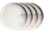 M&auml;ser Speisetellerset Aquarellia Lila, Lila, Wei&szlig;, Keramik, 4-teilig, rund, 2.5 cm,