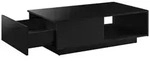 [en.casa] Couchtisch, Schwarz Hochglanz, Holzwerkstoff, 95x31x55 cm, Wohnzimmer,