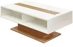 Livetastic Couchtisch, Schwarz, Wei&szlig;, Eiche Artisan, Glas, Holzwerkstoff, 1