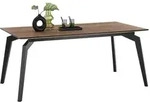 SetOne by Musterring Esstisch, Schwarz, Braun, Holzwerkstoff, Metall, rechteckig,
