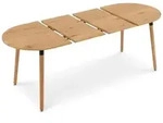 Idimex Esstisch, Hellbraun, Holzwerkstoff, Metall, Mode, Oval, 120x76x80 cm,